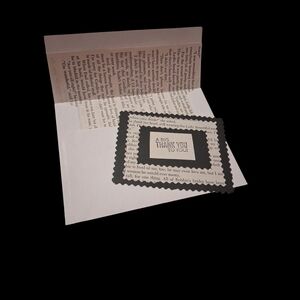 Handmade 'A Big Thank You To You' Card - Black & Cream Plus Two Easter Cards.